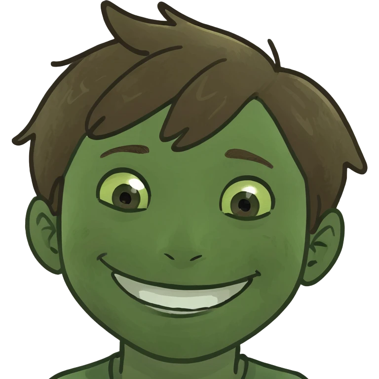 smiling boy with brown hair emoji
