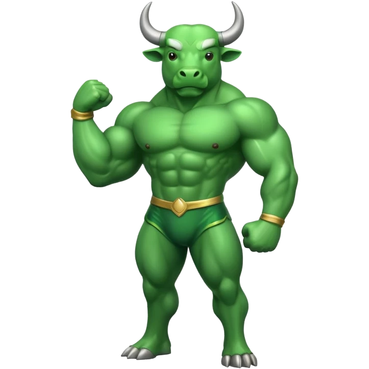 Green bull emoji
