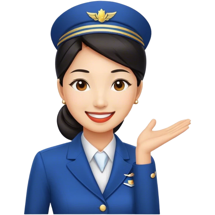 Asian flight attendant  emoji