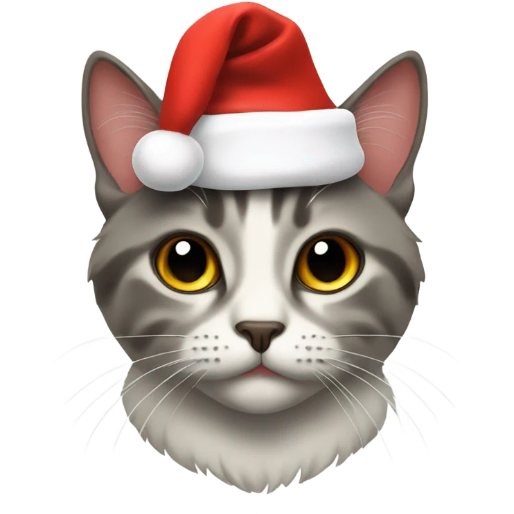 Cat with Santa hat emoji
