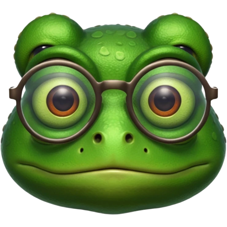 frog with eye glass emoji