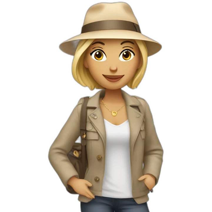 Travel girl in Paris emoji
