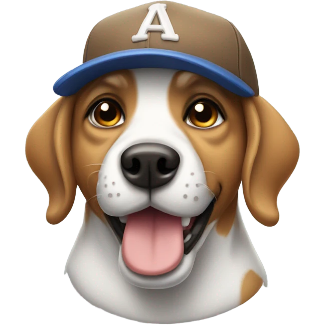 dog wearing a baseball hat  emoji