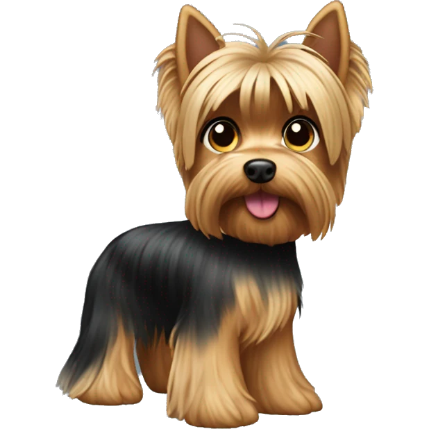 Yorkie wearing a pony  emoji