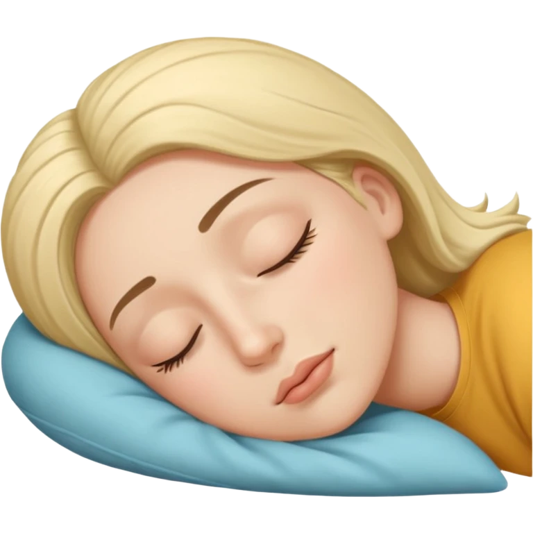 Sleeping with long eyelashes emoji