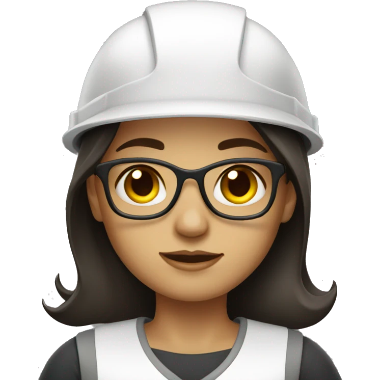 Architect girl with dark brown hair  emoji
