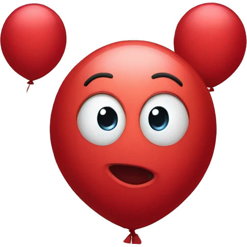 Red balloon  emoji