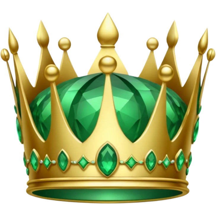 crown made of emerald emoji