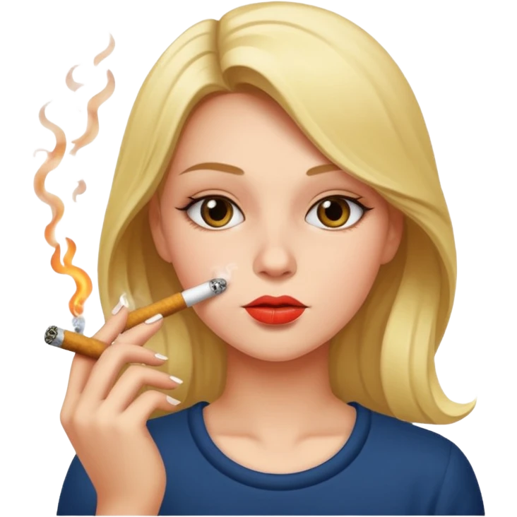 Girl smoking  emoji