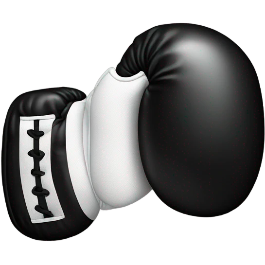 Black boxing glove emoji