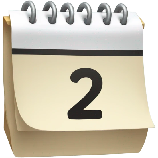 calendar with number 2 emoji