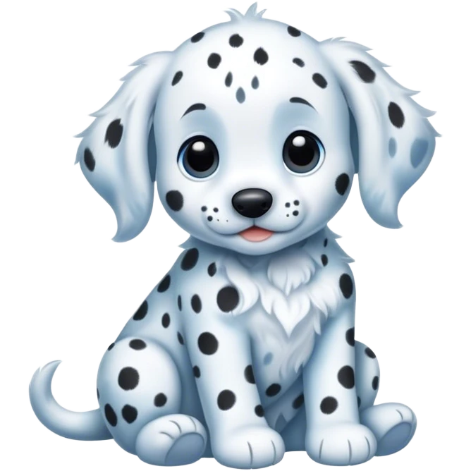 light blue baby Dalmatian emoji