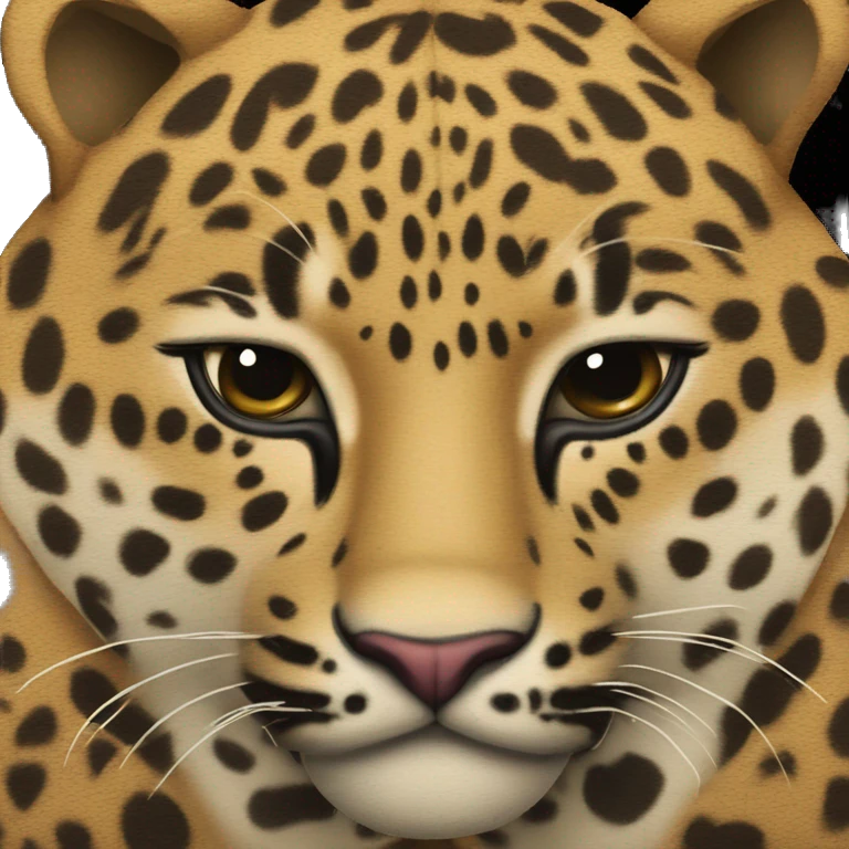 Un corazón con manchas de leopardo  emoji