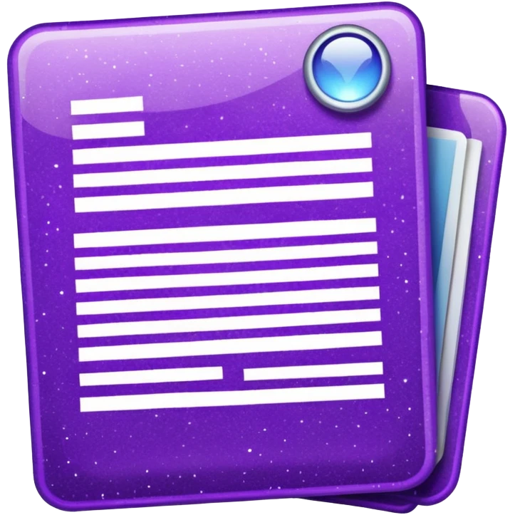 glitter purple documento nacional emoji