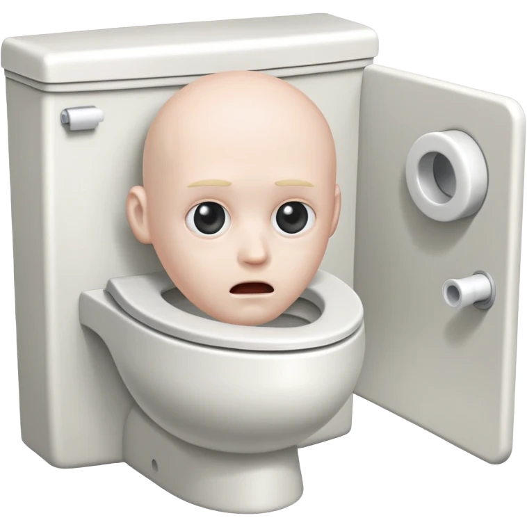 Toilet with a human head inside emoji