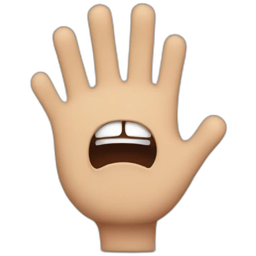 angry girl stop hand emoji