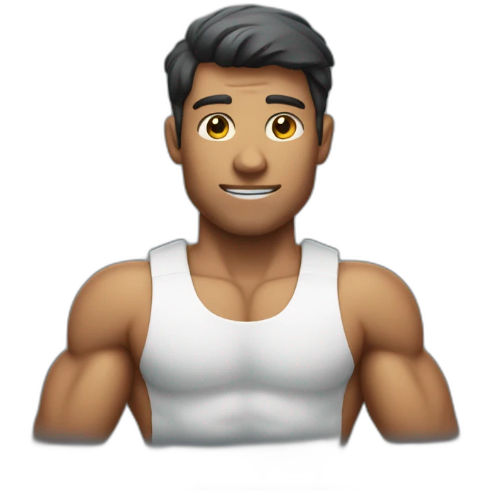 Muscular delivery man emoji