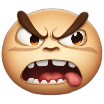 Angry pudge smile emoji