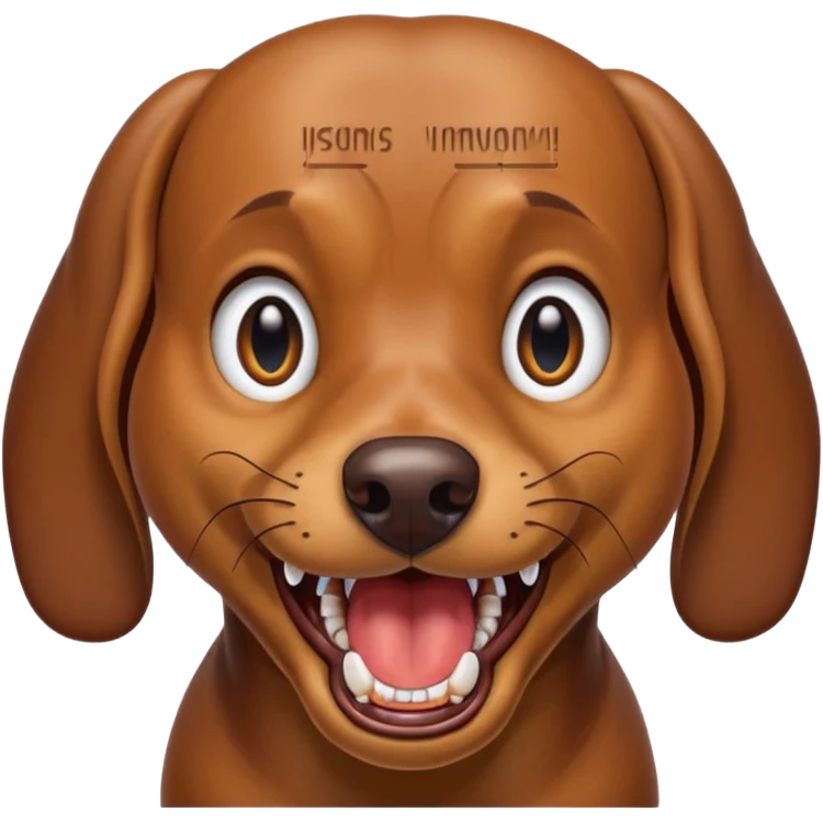 Create an angry dachshund emoji
