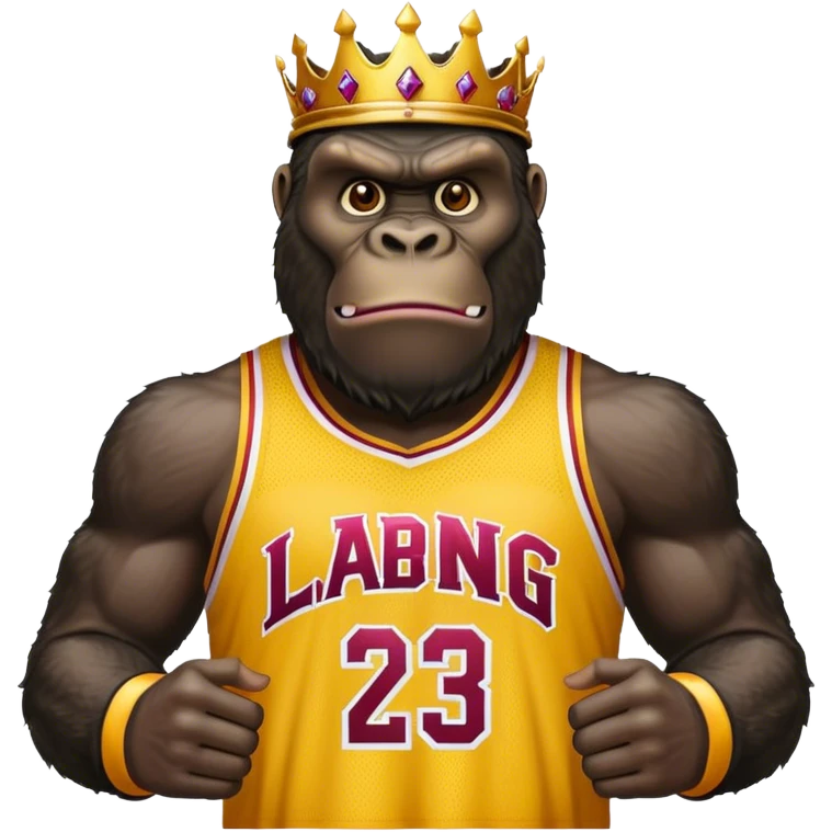 king kong wearing lebron jersey emoji