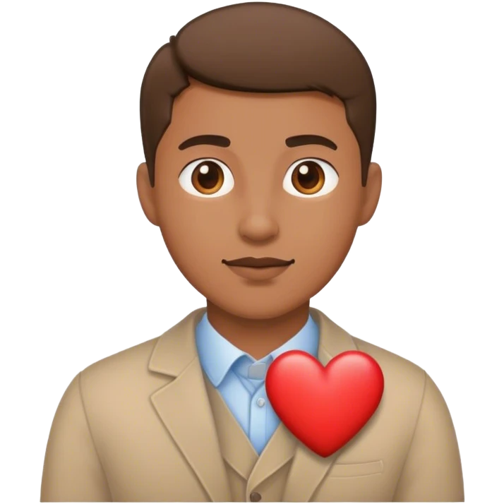 man with heart emoji