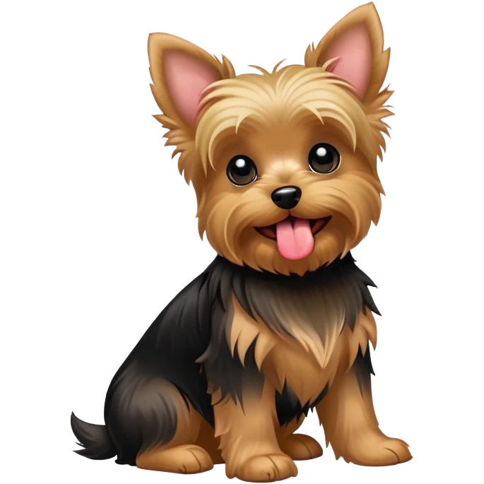Yorkie with tongue out emoji