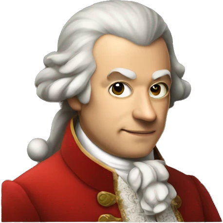 mozart as santa claus emoji