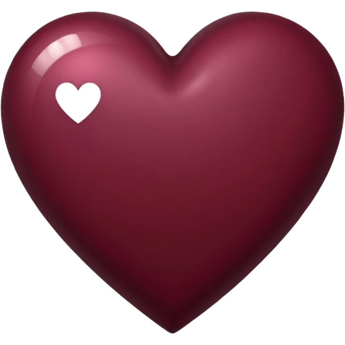 Corazón de color vinotinto oscuro emoji
