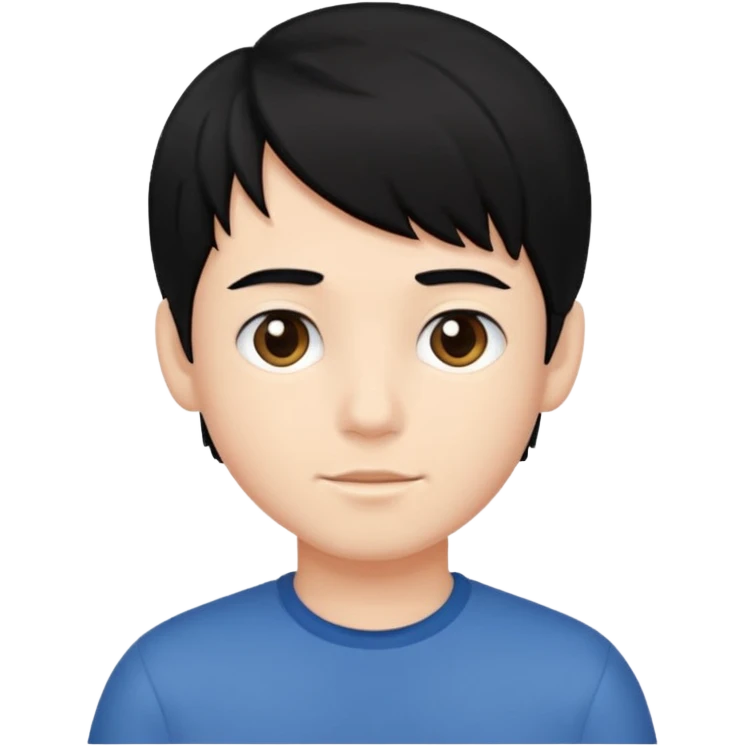 a boy who has black hair emoji