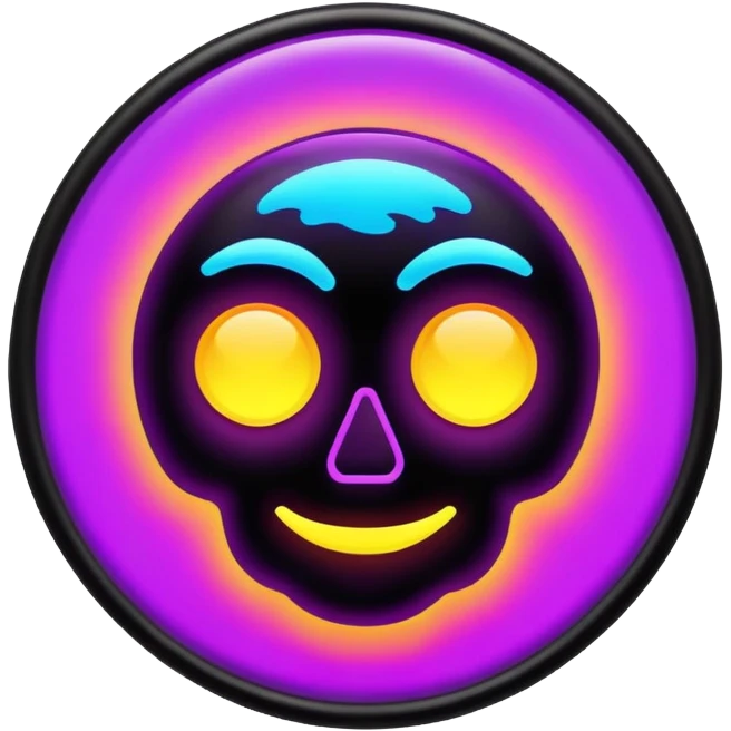 Psychedelic Black light emoji
