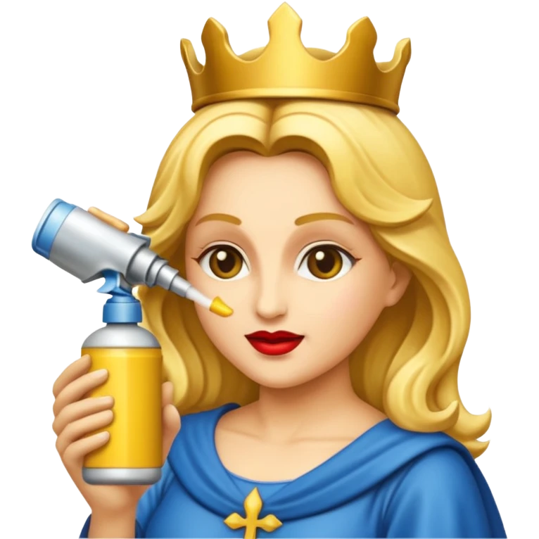 emoji della madonna con una bomboletta spary
 emoji