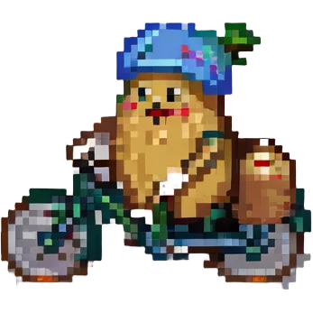 potato riding a bike emoji