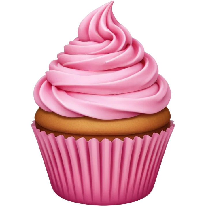 Cupcake with pink icing emoji