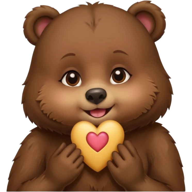 a girl bear kissing / no paw / no hair emoji