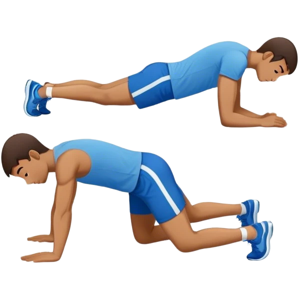 blue shorts plank exercise emoji