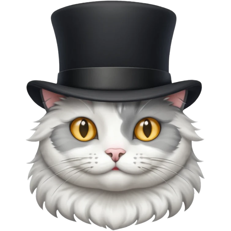 cat wearing a tophat emoji