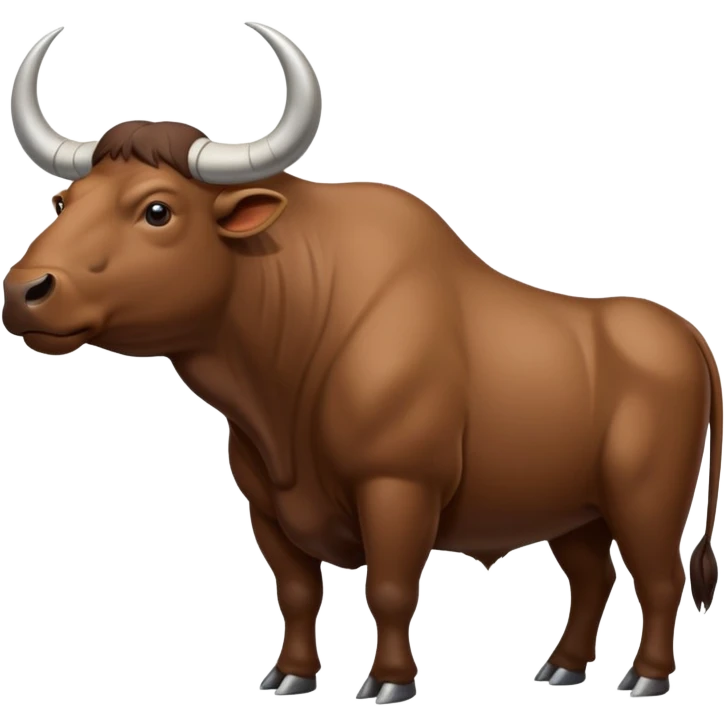 D’un taureau très musclé de profil emoji