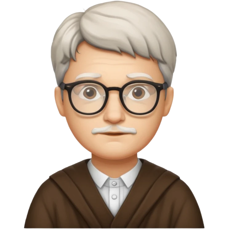 philosopher, wearing glasses emoji