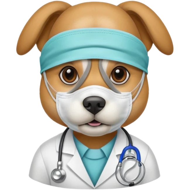 doctor dog Wearing Medical Mask emoji