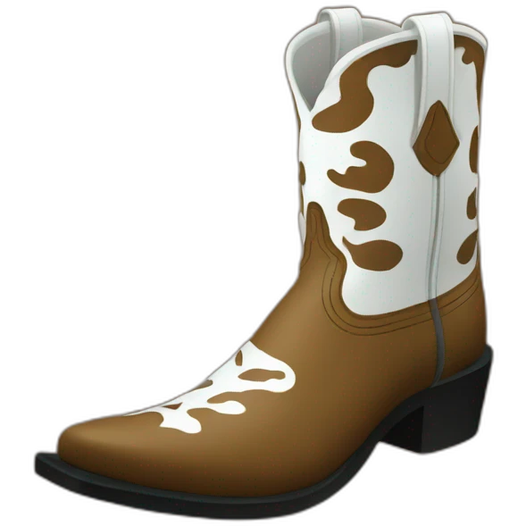 Santiag boot originally with white pattern emoji