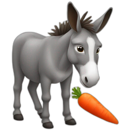donkey eating carrot emoji