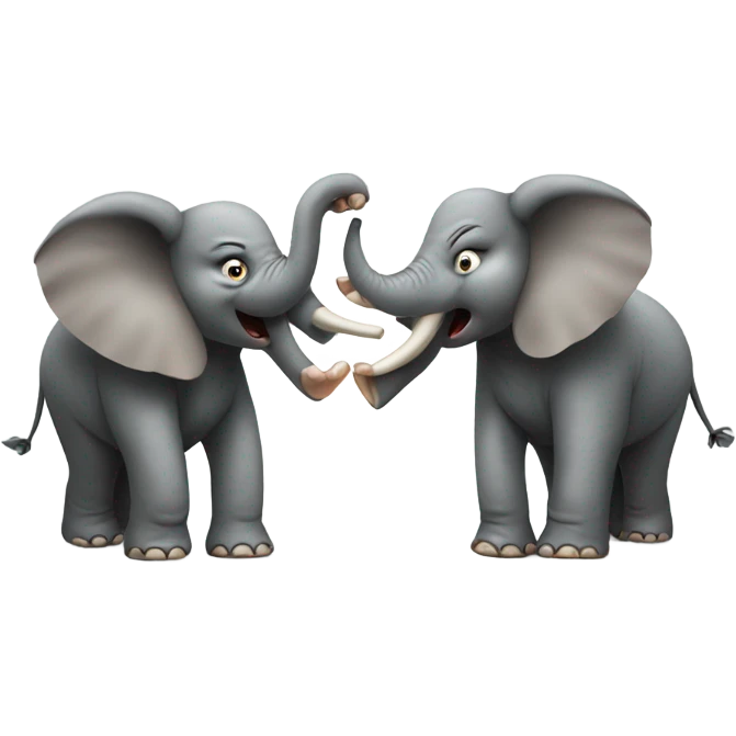 2 angry elephants having an argument  emoji