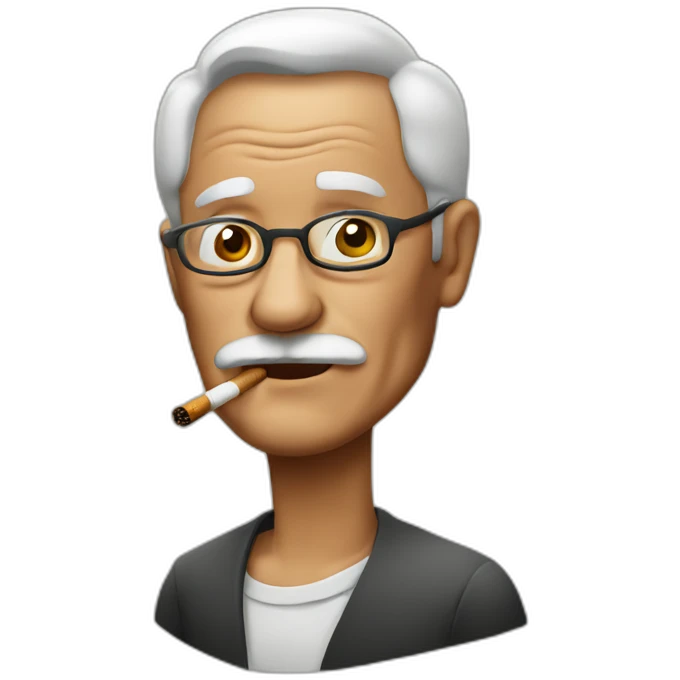 grandfather smoking emoji
