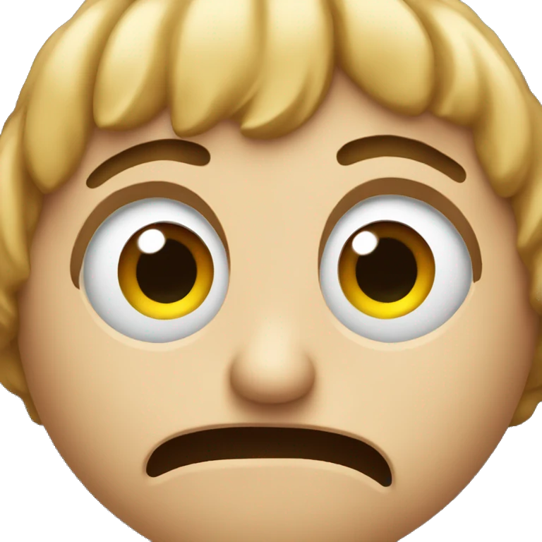 weirded out face emoji