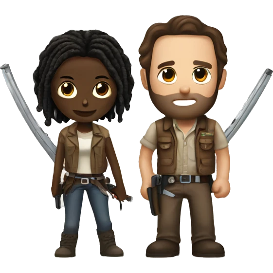Rick Grimes and Michonne emoji