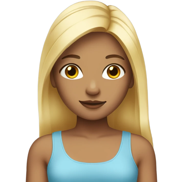 preety girl with blond straight hair  emoji