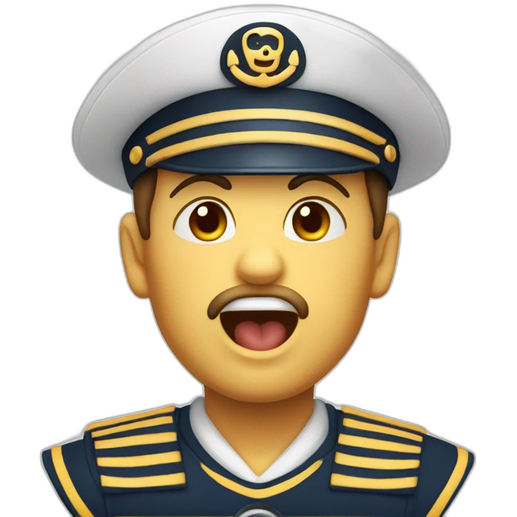 Sailor saliva drooling from mouth corner emoji