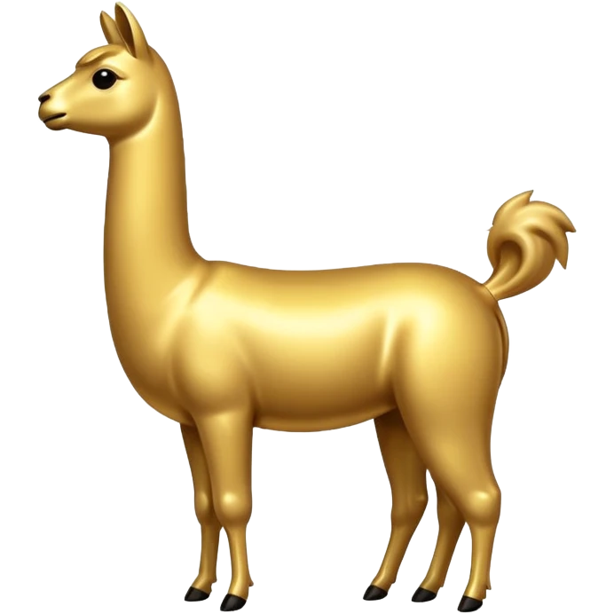 A small golden llama silhouette emoji