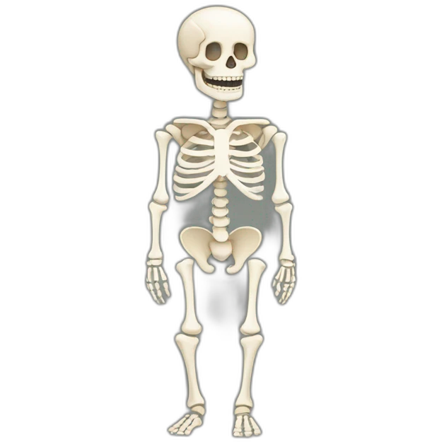  A full body skeleton  emoji