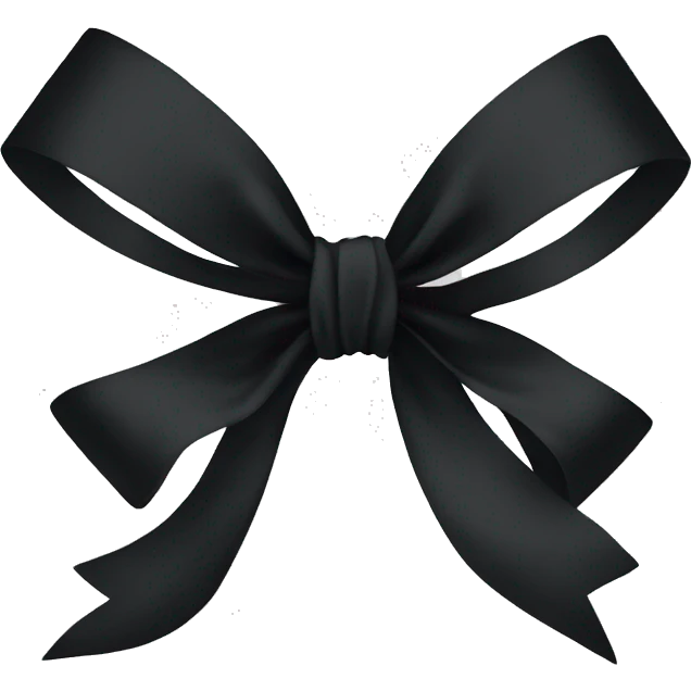A black bow emoji
